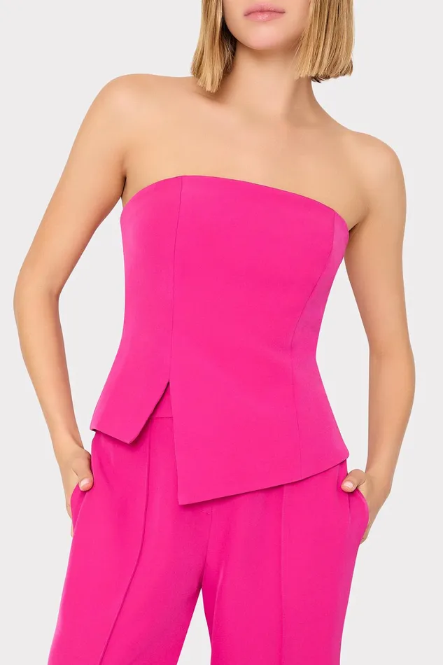Lana Cady Strapless Top Fuchsia Women Milly Matching Sets