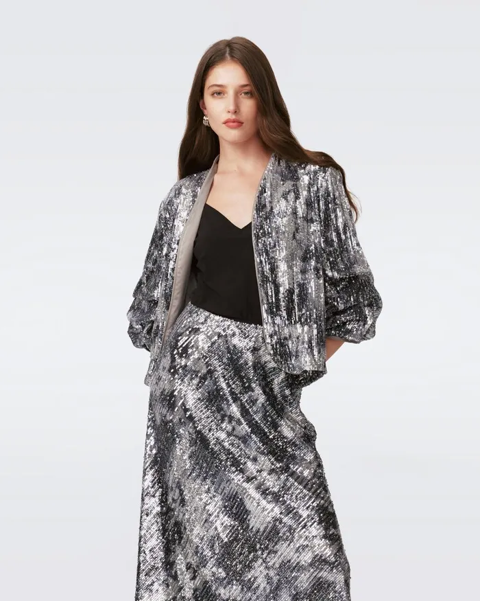 Laredo Jacket Shadow Dancer Black Women DVF Jackets and Coats