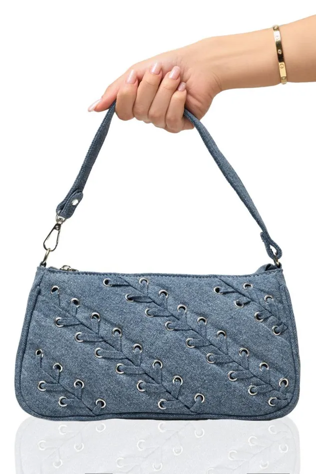Lilly039s Kloset Denim Tie It Up Denim Shoulder Bag 8211 Women