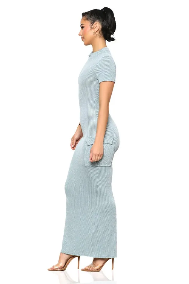 Lilly039s Kloset Dresses Casual Mock Neck Dress BlueFINAL SALE 8211 Women