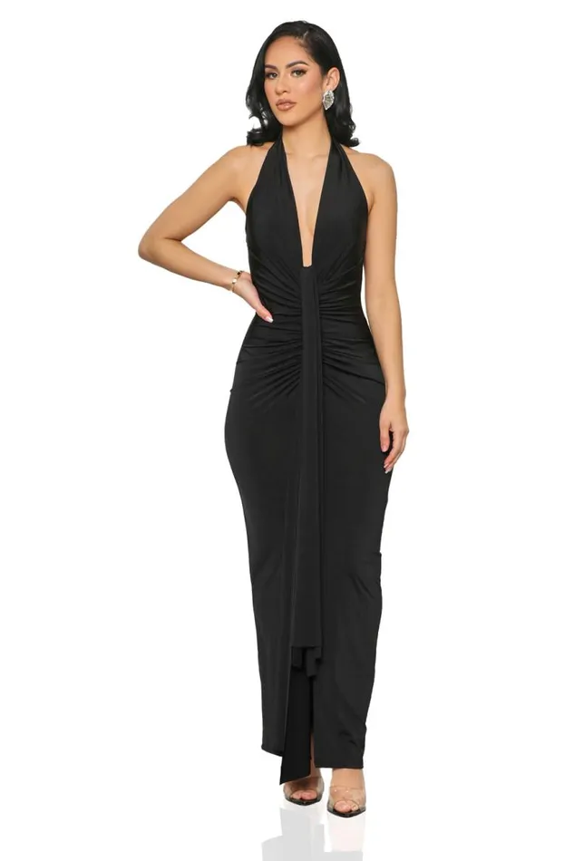 Lilly039s Kloset Dresses Cosmopolitan Deep Plunge Dress BlackFINAL SALE 8211 Women