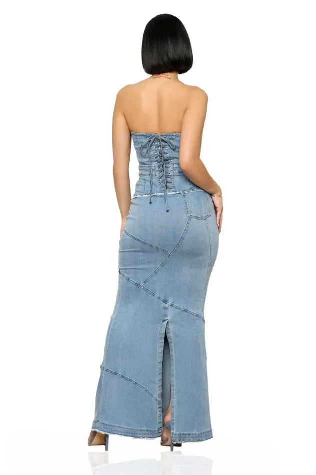 Lilly039s Kloset Dresses Denim Down Maxi DressFINAL SALE 8211 Women