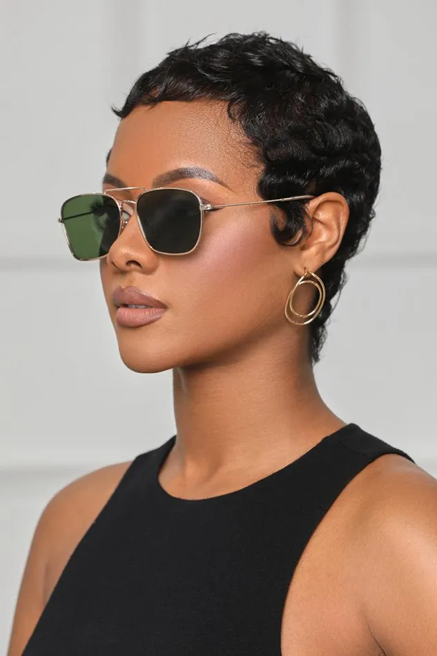 Lilly039s Kloset Eyewear Classic Aviator Sunglasses Dark Green 8211 Women