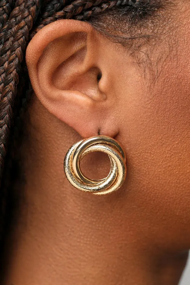 Lilly039s Kloset Jewelry Round Stud Gold Earrings 8211 Women
