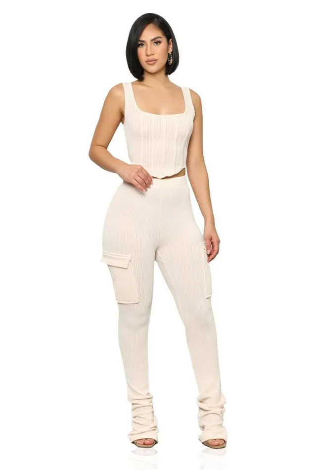 Lilly039s Kloset Ribbed Collection The One Ribbed Set Cream 8211 Women
