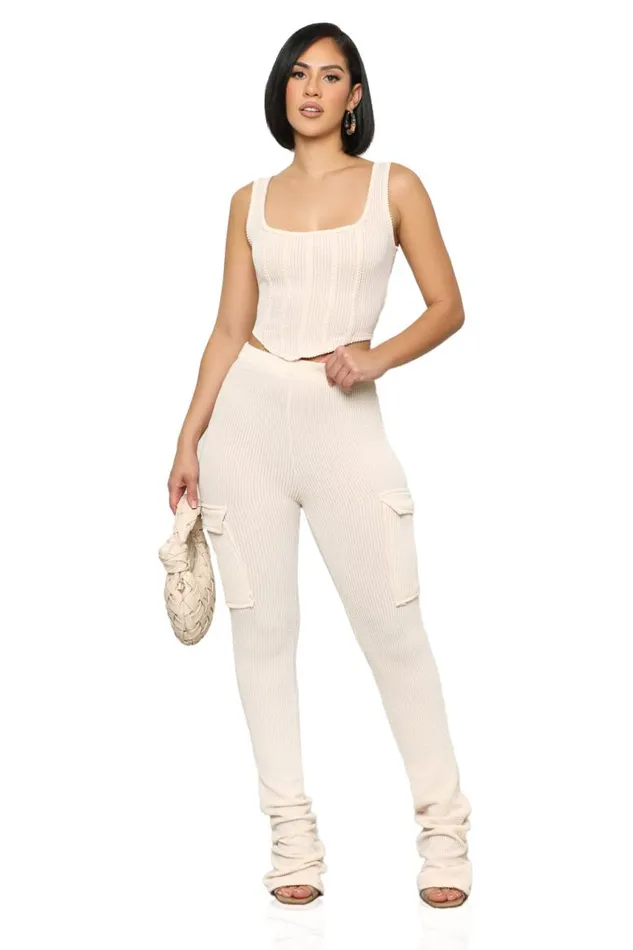 Lilly039s Kloset Ribbed Collection The One Ribbed Set Cream 8211 Women