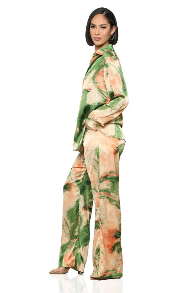 Lilly039s Kloset Sets Desert Nights Pants Set Green MultiFINAL SALE 8211 Women