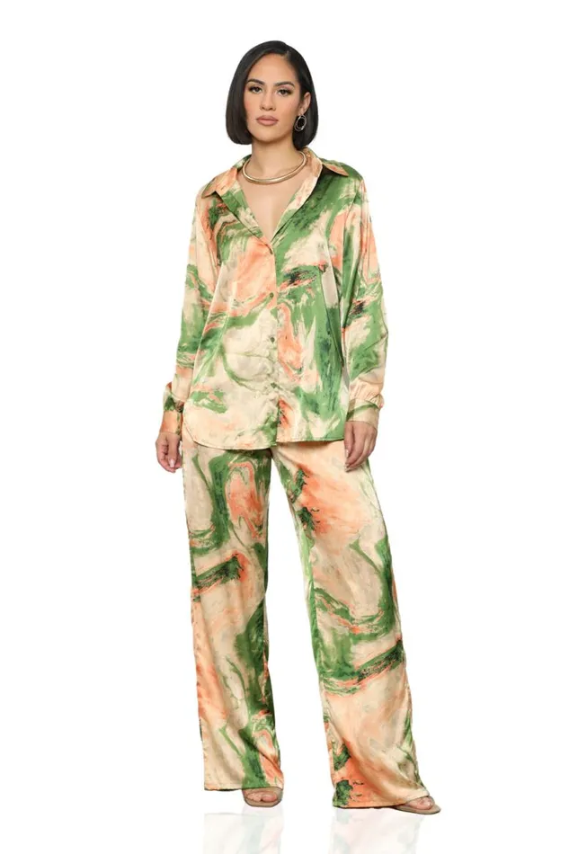 Lilly039s Kloset Sets Desert Nights Pants Set Green MultiFINAL SALE 8211 Women