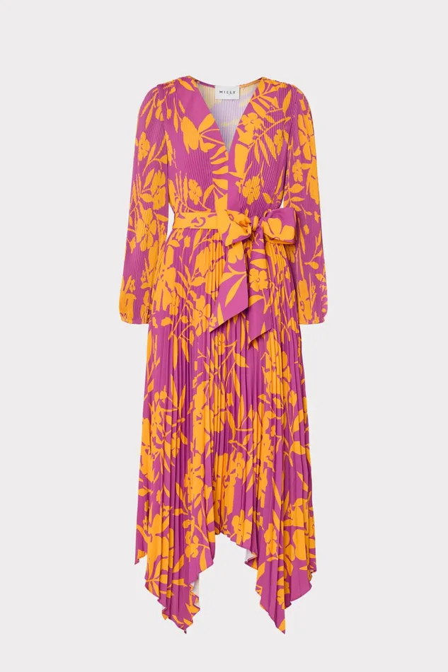 Liora Marigold Aroma Pleated Dress Multi Women Milly Dresses