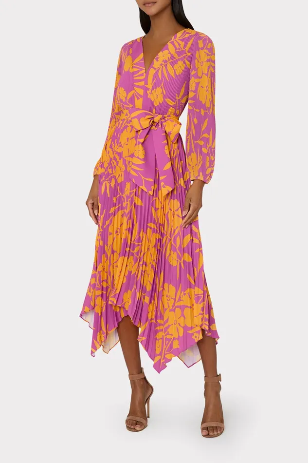 Liora Marigold Aroma Pleated Dress Multi Women Milly Dresses