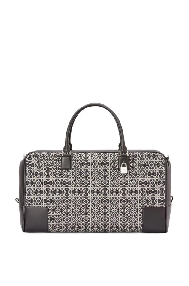 Loewe Amazona 44 Bag In Anagram Jacquard And Calfskin Navyblack Women Tote and Top Handle Bags Loewe Amazona 44 Bag In Anagram Jacquard And Calfskin Navyblack Women Tote and Top Handle Bags
