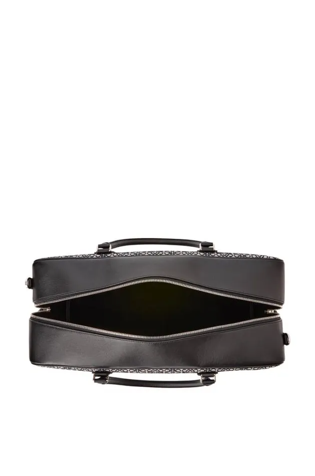 Loewe Amazona 44 Bag In Anagram Jacquard And Calfskin Navyblack Women Tote and Top Handle Bags