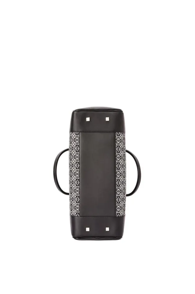 Loewe Amazona 44 Bag In Anagram Jacquard And Calfskin Navyblack Women Tote and Top Handle Bags
