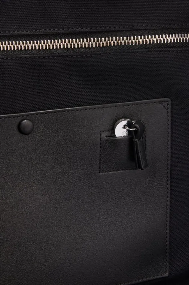 Loewe Amazona 44 Bag In Anagram Jacquard And Calfskin Navyblack Women Tote and Top Handle Bags