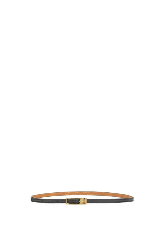 Loewe Amazona Padlock Belt In Smooth Calfskin Blackgold Women Belts