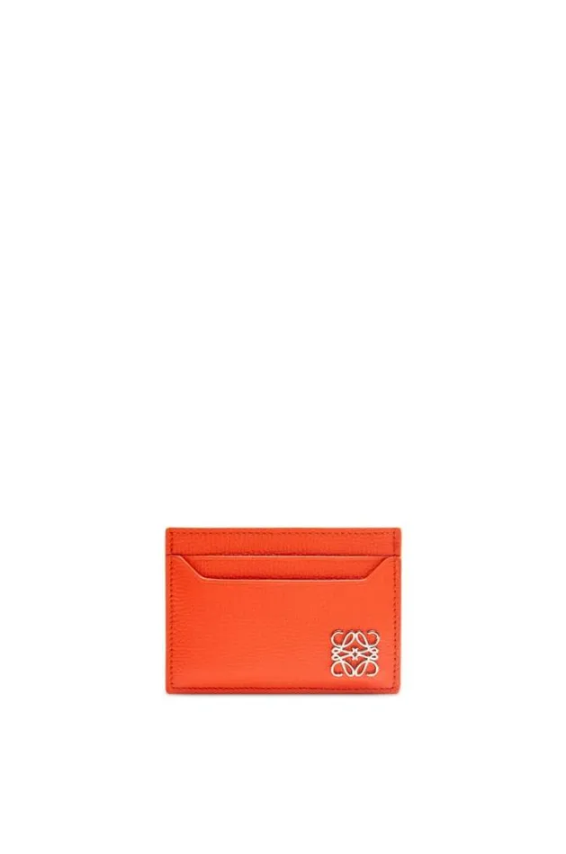 Loewe Anagram Plain Cardholder In Pebble Grain Calfskin Vivid Orange Women Cardholders and Coin Purses Loewe Anagram Plain Cardholder In Pebble Grain Calfskin Vivid Orange Women Cardholders and Coin Purses