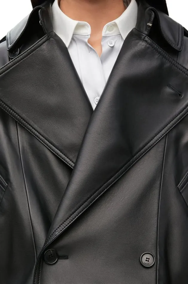 Loewe Balloon Jacket In Nappa Lambskin Black Women Leather