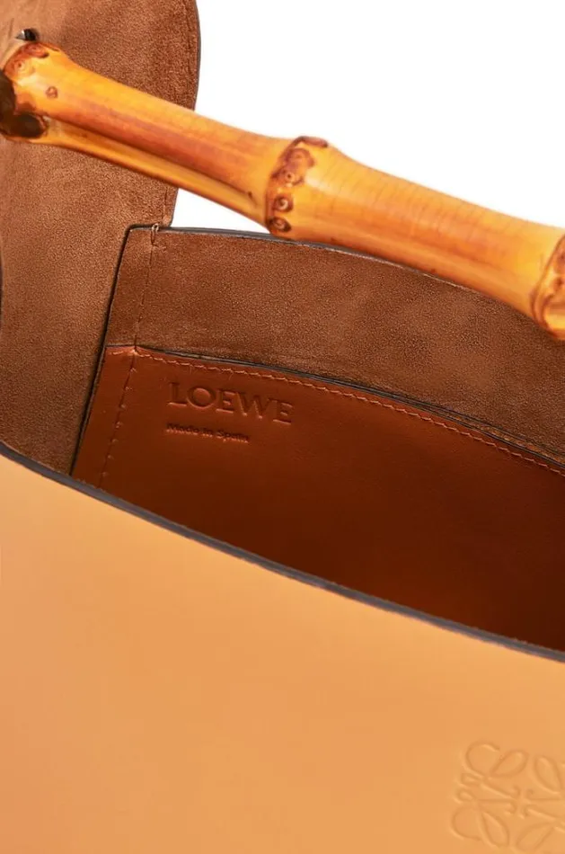 Loewe Bamboo Bucket Bag In Calfskin Honey Women Crossbody Bags
