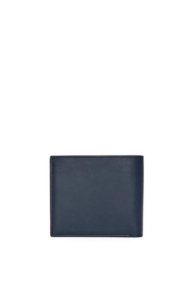 Loewe Bifold Coin Wallet In Silk Calfskin Deep Navy Men Wallets