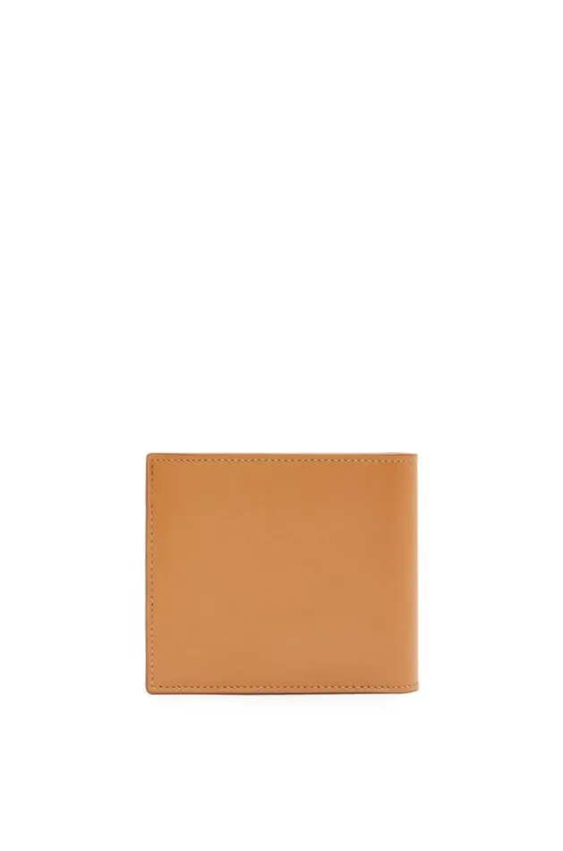 Loewe Bifold Coin Wallet In Silk Calfskin Warm Desert Men Wallets