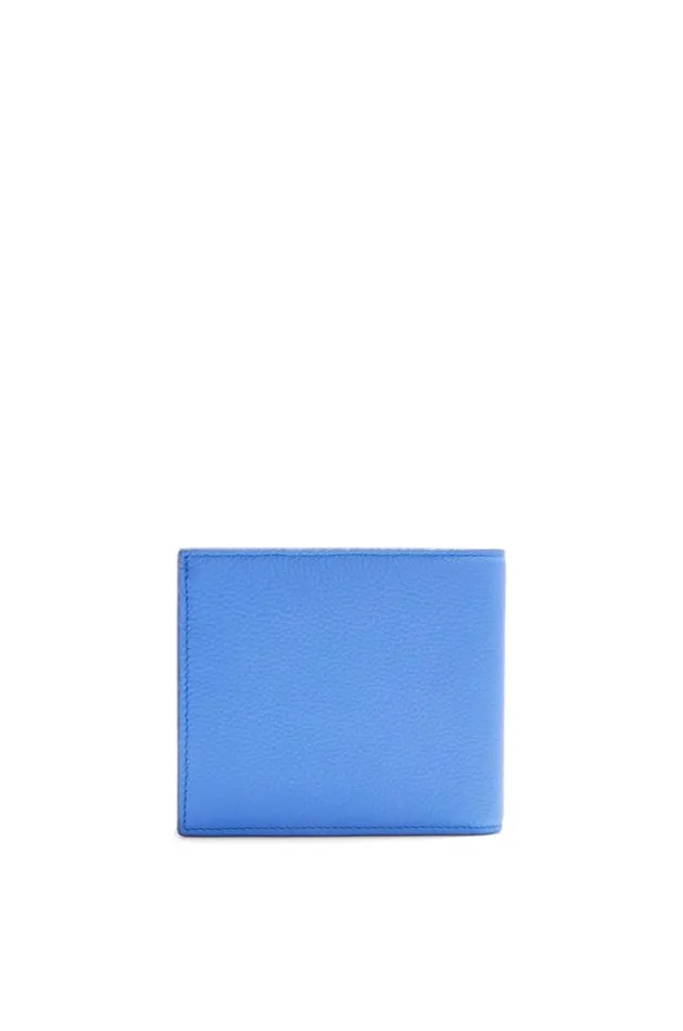 Loewe Bifold Coin Wallet In Soft Grained Calfskin Seaside Blue Men Wallets