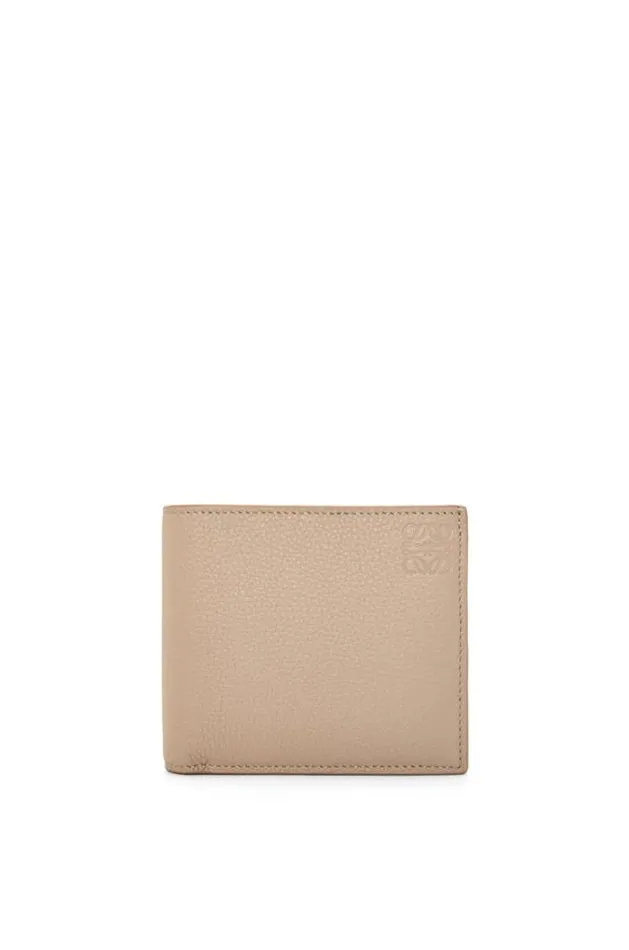 Loewe Bifold Wallet In Soft Grained Calfskin Sand Men Wallets