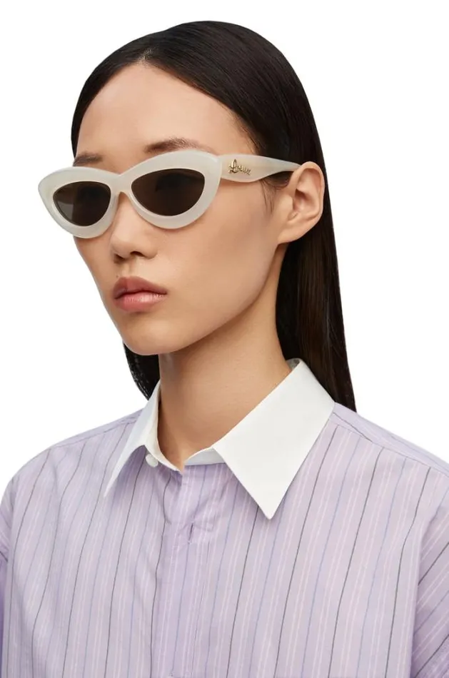 Loewe Cateye Sunglasses In Acetate Ivorywhite Women Sunglasses