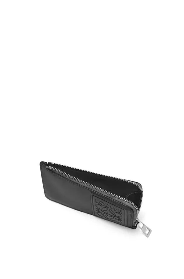 Loewe Coin Cardholder In Satin Calfskin Black Men Card Cases and Coin Purses