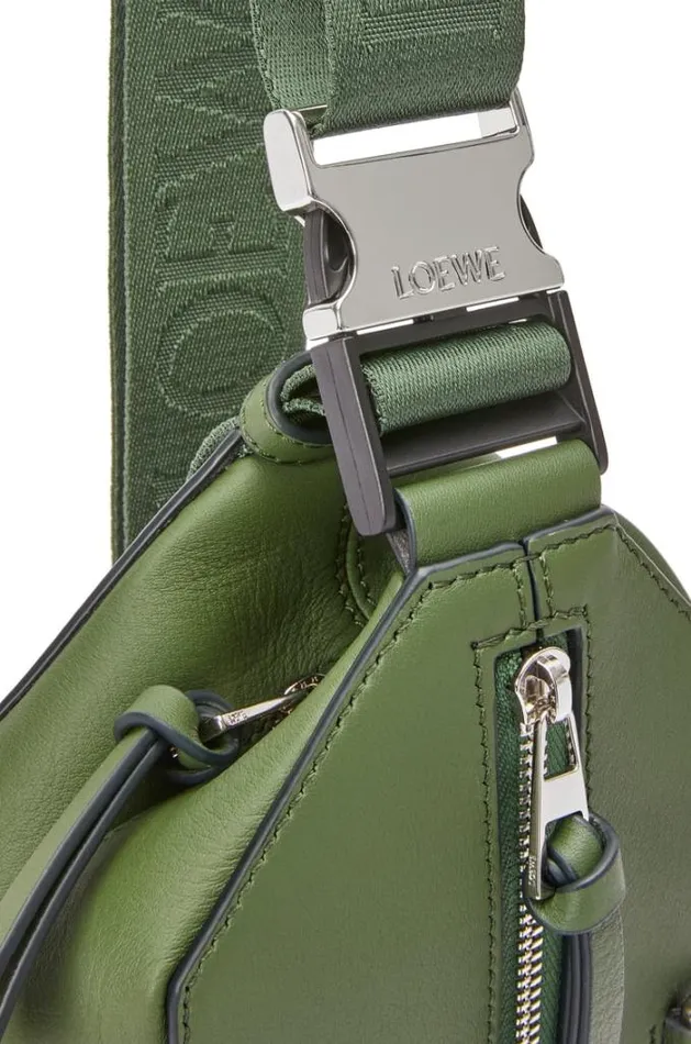 Loewe Convertible Sling In Classic Calfskin Hunter Green Men Belt Bags
