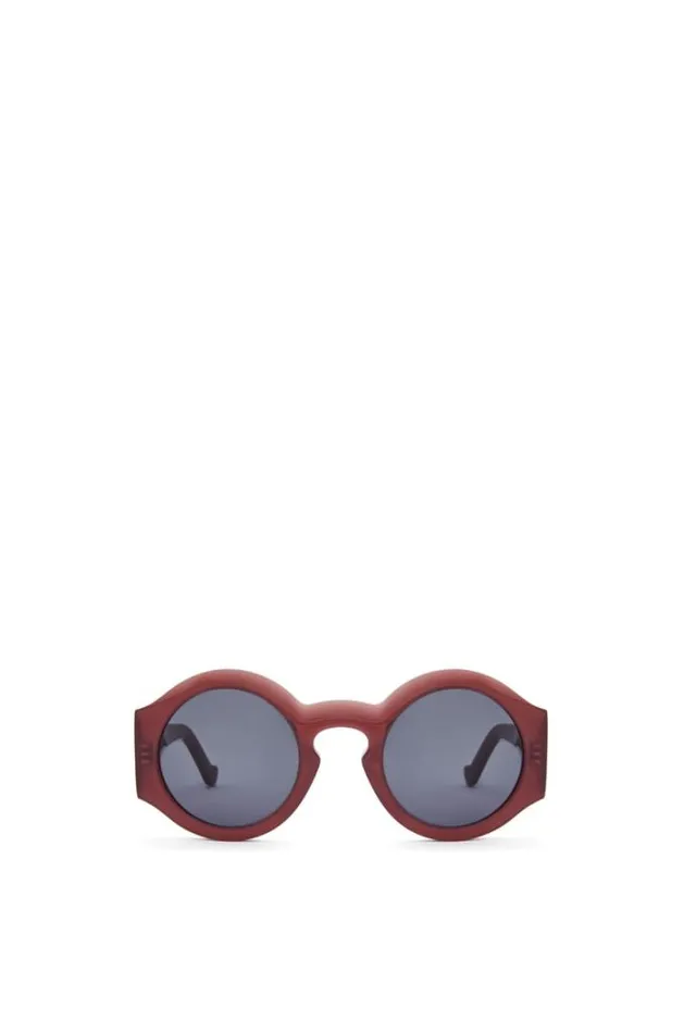 Loewe Curved Sunglasses In Acetate Rust Women Sunglasses