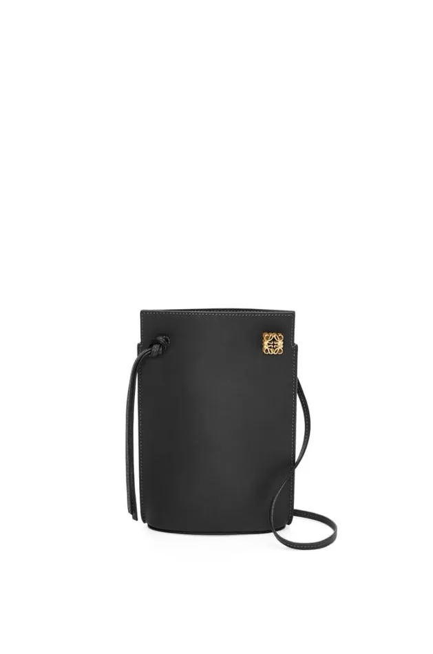 Loewe Dice Pocket In Classic Calfskin Black Women Crossbody Bags