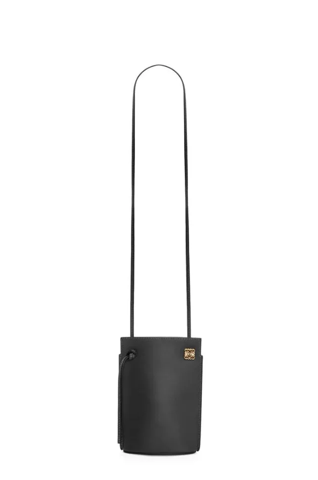 Loewe Dice Pocket In Classic Calfskin Black Women Crossbody Bags