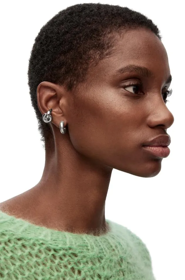 Loewe Donut Link Ear Cuff In Sterling Silver Silver Women Silver Jewellery Loewe Donut Link Ear Cuff In Sterling Silver Silver Women Silver Jewellery