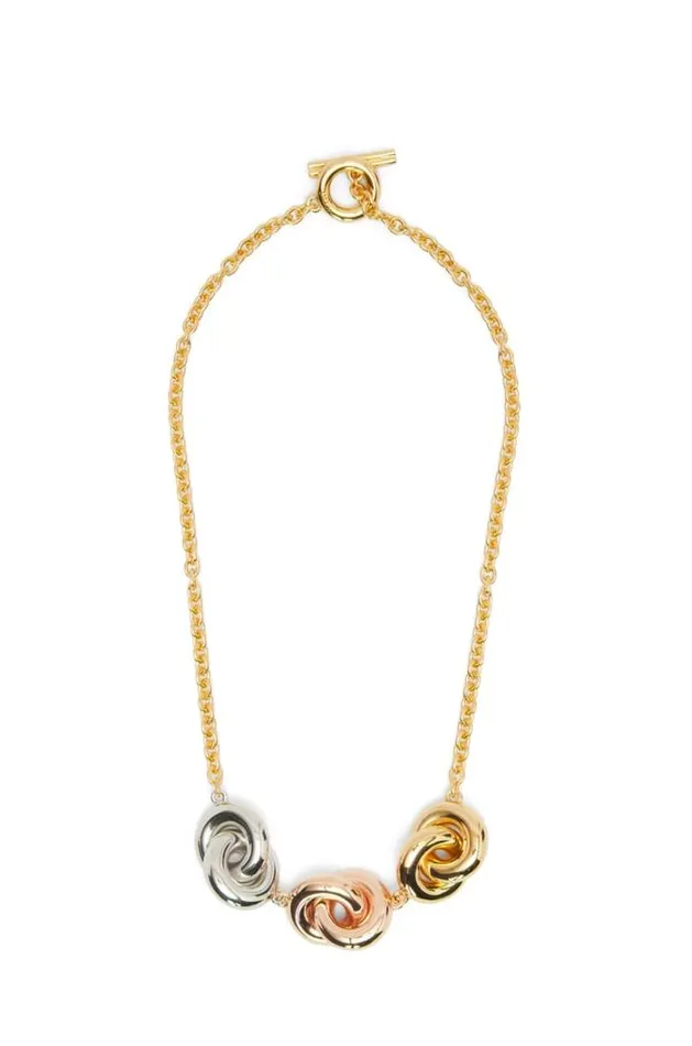 Loewe Donut Trio Link Necklace In Sterling Silver Silvergoldrose Gold Women Silver Jewellery Loewe Donut Trio Link Necklace In Sterling Silver Silvergoldrose Gold Women Silver Jewellery