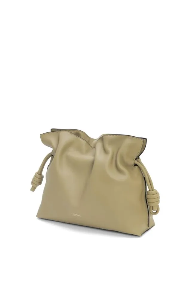 Loewe Flamenco Clutch In Nappa Calfskin Clay Green Women Shoulder Bags