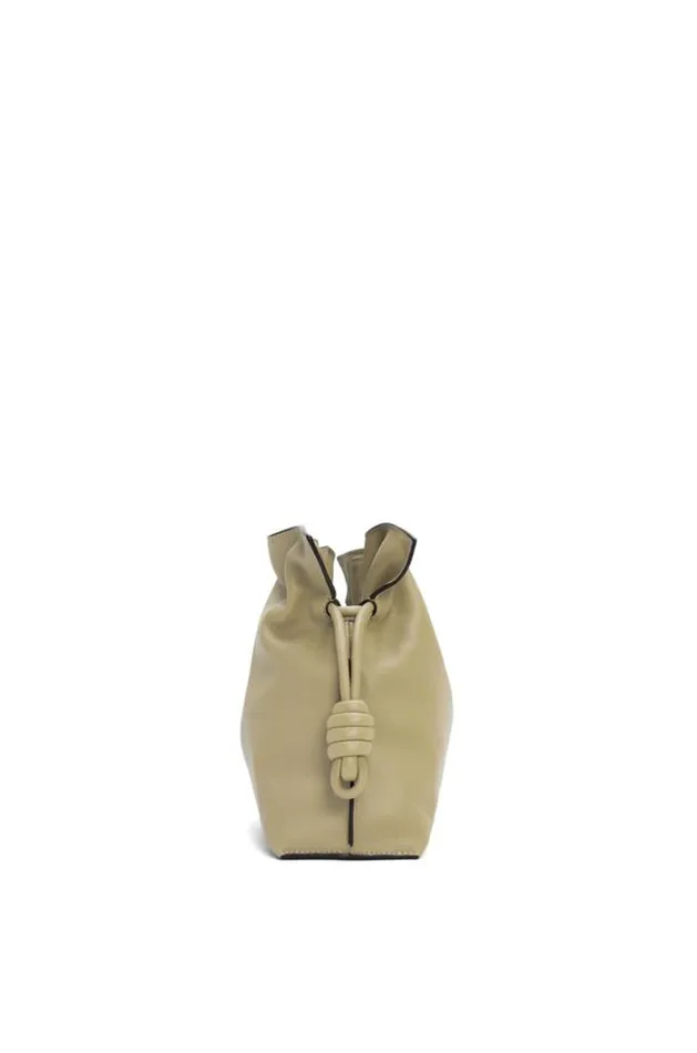 Loewe Flamenco Clutch In Nappa Calfskin Clay Green Women Shoulder Bags