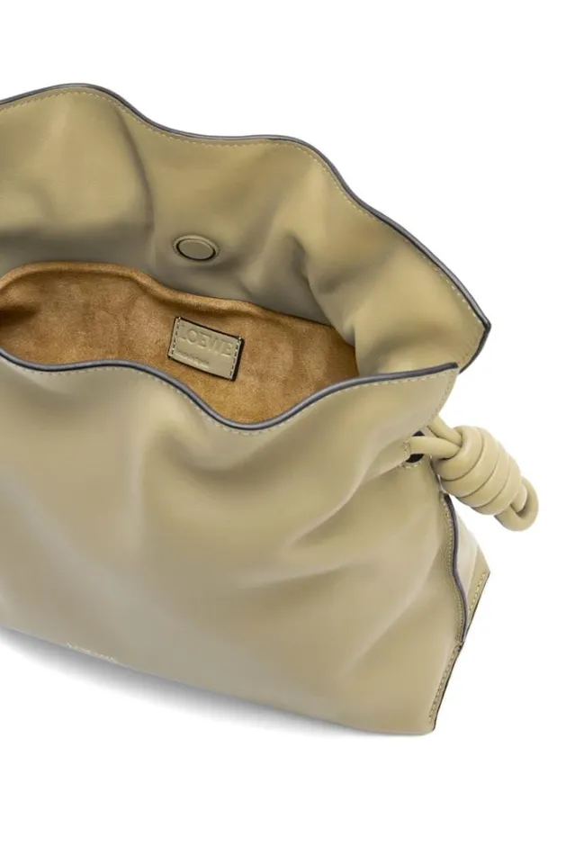 Loewe Flamenco Clutch In Nappa Calfskin Clay Green Women Shoulder Bags