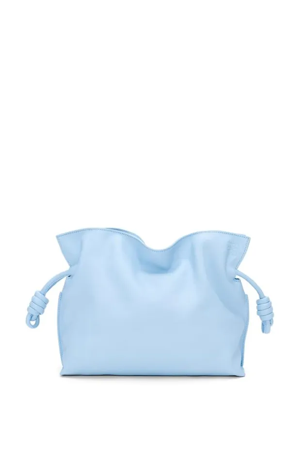 Loewe Flamenco Clutch In Nappa Calfskin Dusty Blue Women Pouches and Clutches