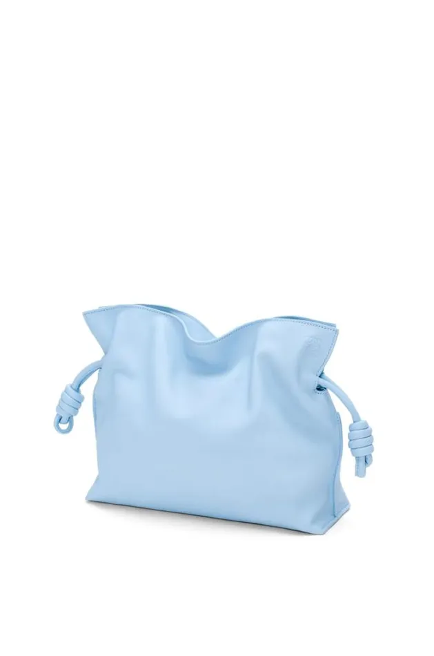 Loewe Flamenco Clutch In Nappa Calfskin Dusty Blue Women Pouches and Clutches