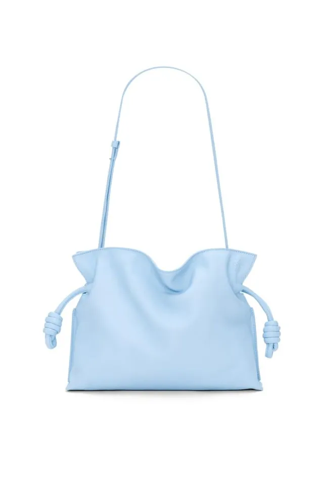 Loewe Flamenco Clutch In Nappa Calfskin Dusty Blue Women Pouches and Clutches