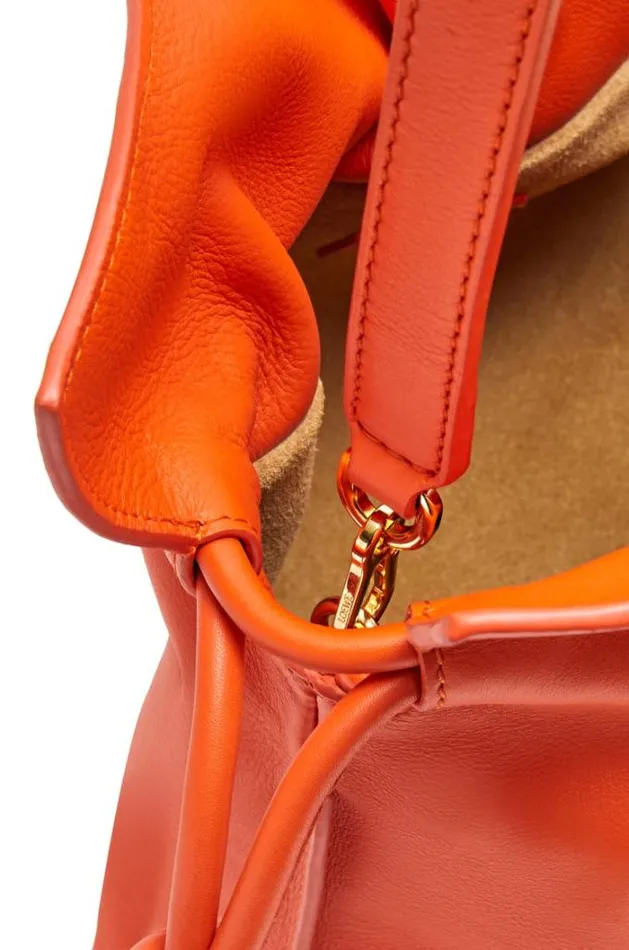 Loewe Flamenco Clutch In Nappa Calfskin Vivid Orange Women Pouches and Clutches