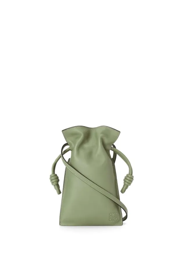 Loewe Flamenco Pocket In Nappa Calfskin Rosemary Women Crossbody Bags