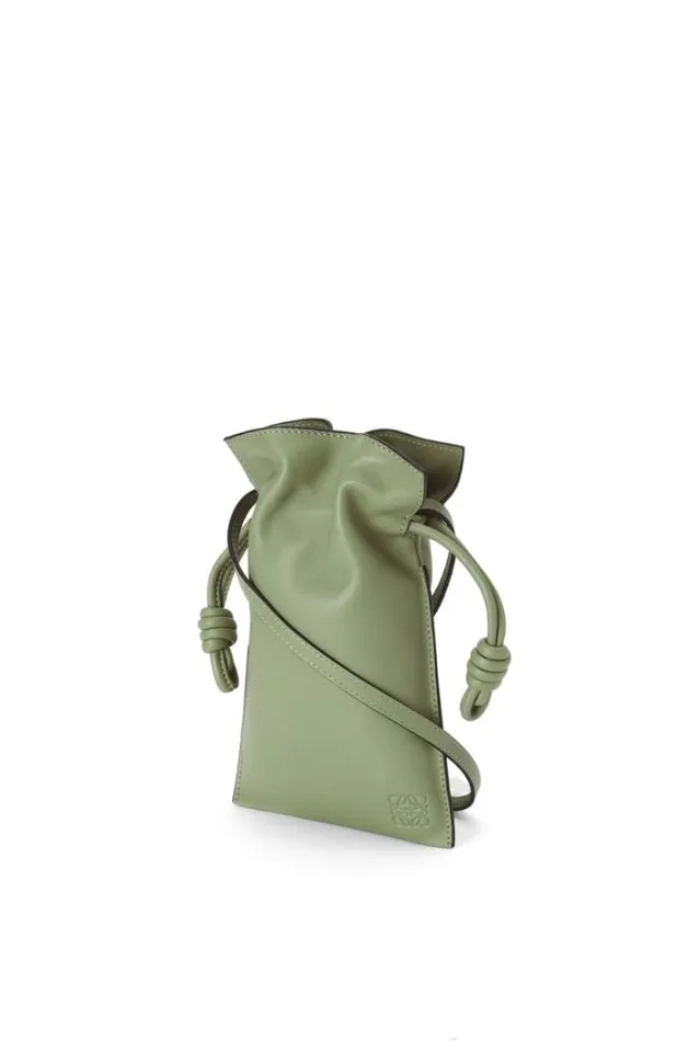 Loewe Flamenco Pocket In Nappa Calfskin Rosemary Women Crossbody Bags