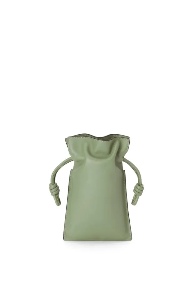Loewe Flamenco Pocket In Nappa Calfskin Rosemary Women Crossbody Bags
