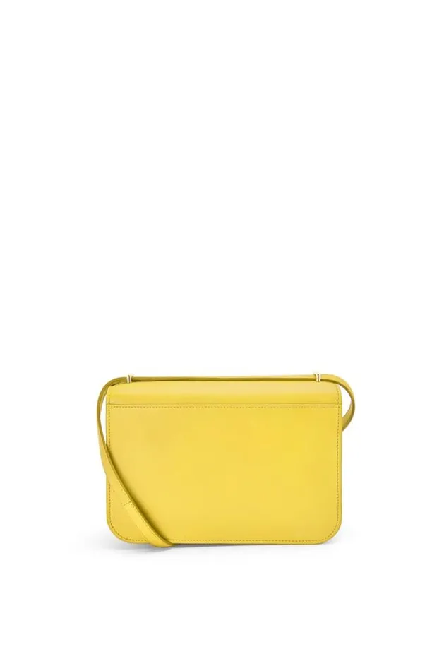 Loewe Goya Bag In Silk Calfskin Yellow Women Crossbody Bags