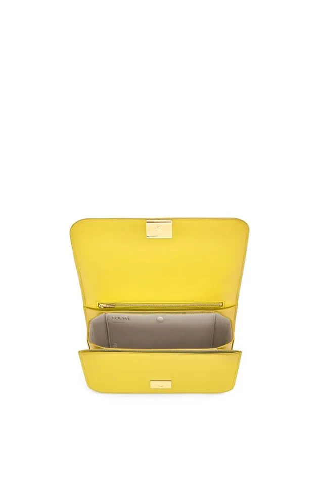 Loewe Goya Bag In Silk Calfskin Yellow Women Crossbody Bags
