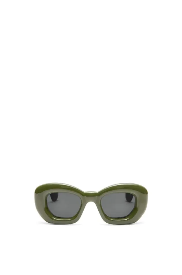 Loewe Inflated Butterfly Sunglasses In Nylon Dark Green Men Sunglasses