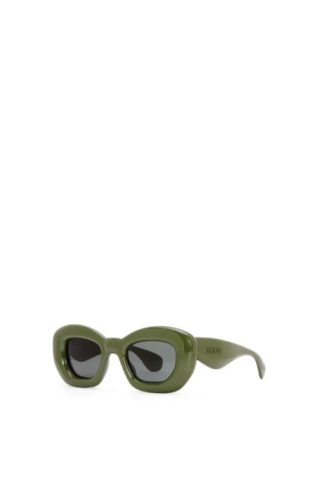 Loewe Inflated Butterfly Sunglasses In Nylon Dark Green Men Sunglasses