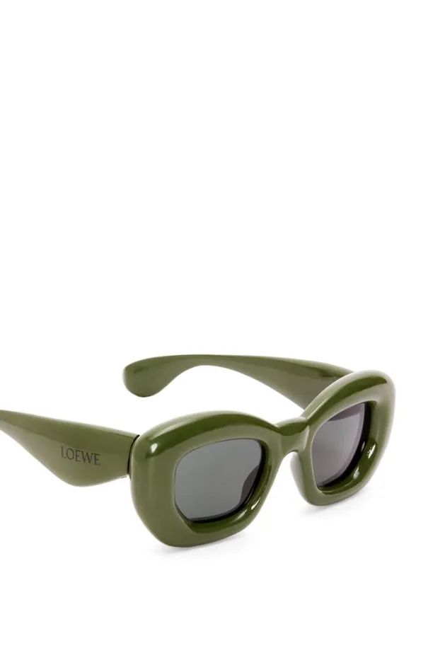 Loewe Inflated Butterfly Sunglasses In Nylon Dark Green Men Sunglasses