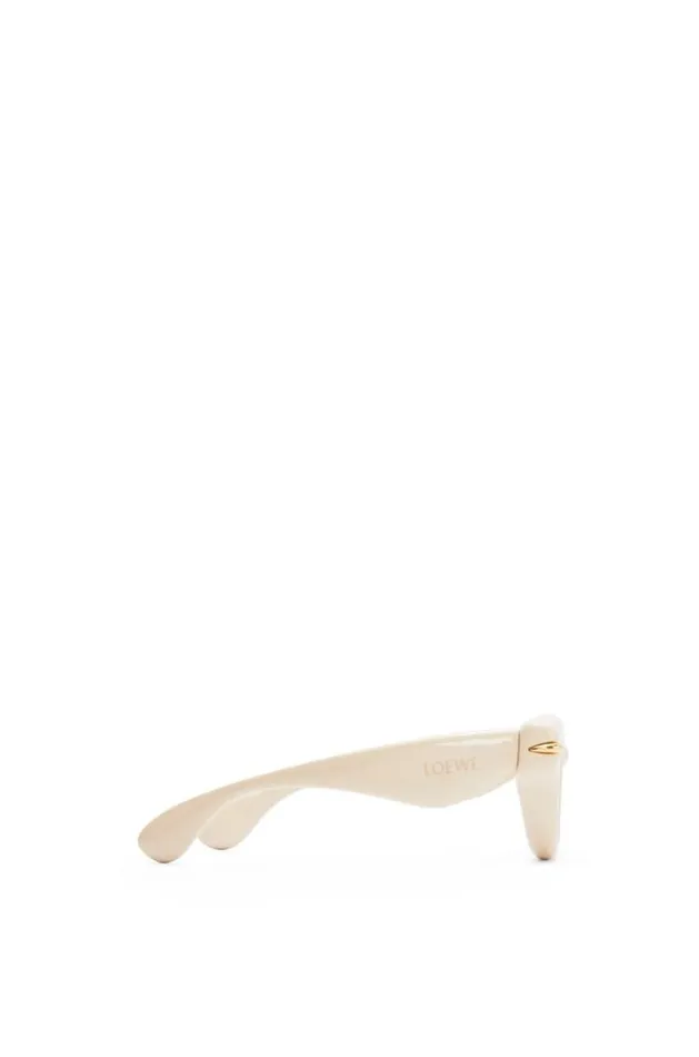 Loewe Inflated Round Sunglasses In Nylon Ivorybrown Women Sunglasses